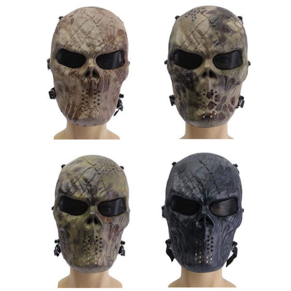 Airsoft Paintball Full Face Skull Mask Protection Outdoor Tactical Gear - #1 - Image 2