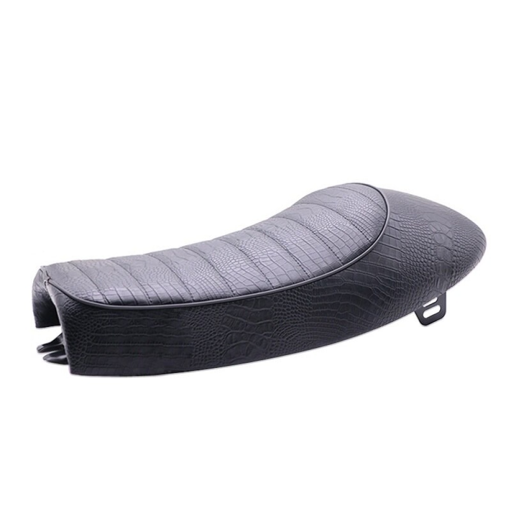 Crocodile Leather Retro Motorcycle CG125 Seat Cushion Length 53CM CAFE RACER BRAT Seat Vintage Seat - 2