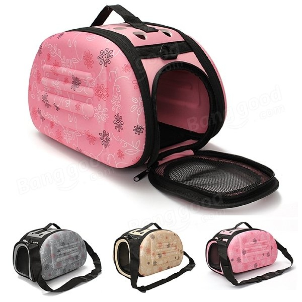 Portable Small Pet Dog Cat Sided Carrier Travel Tote Shoulder Bag Cage House - Pink - Image 2