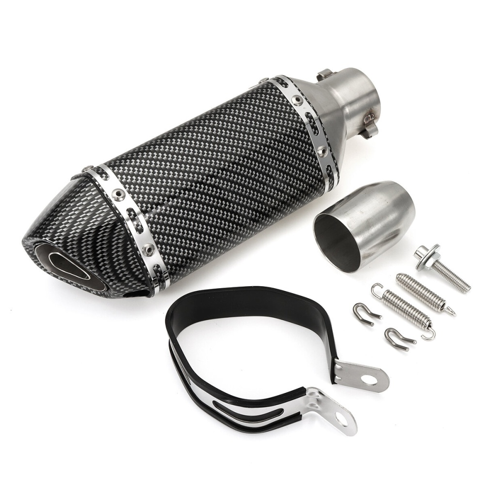 38-51mm Motorcycle Steel Short Exhaust Muffler Pipe With Removable Silencer Universal - 04 - Image 2