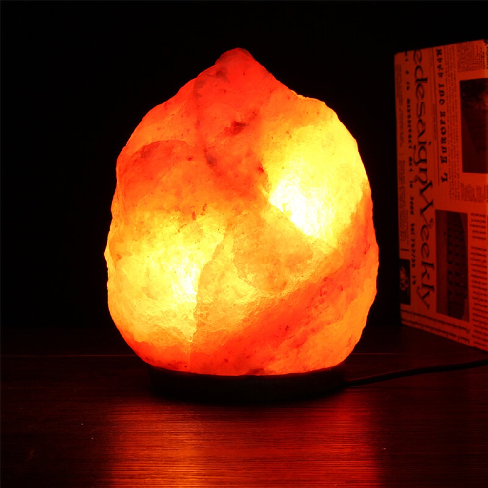 30 X 18CM Natural Himalayan Ionic Air Purifier Rock Crystal Salt Lamp Table Night Light - On/Off Switch - Image 2