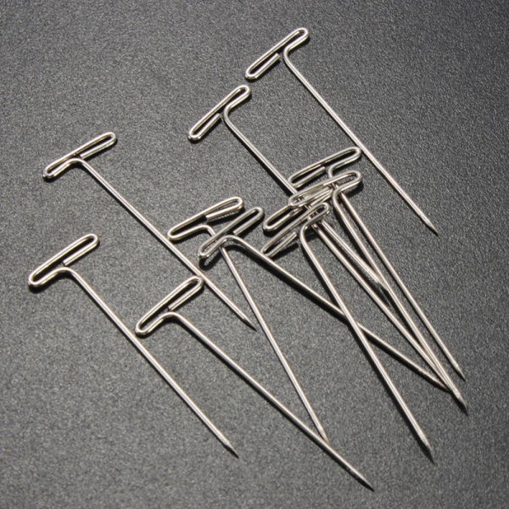 50pcs Stainless Steel T Pin DIY Modelling Brooch Badge Sewing Crafts 38mm Length - Image 2