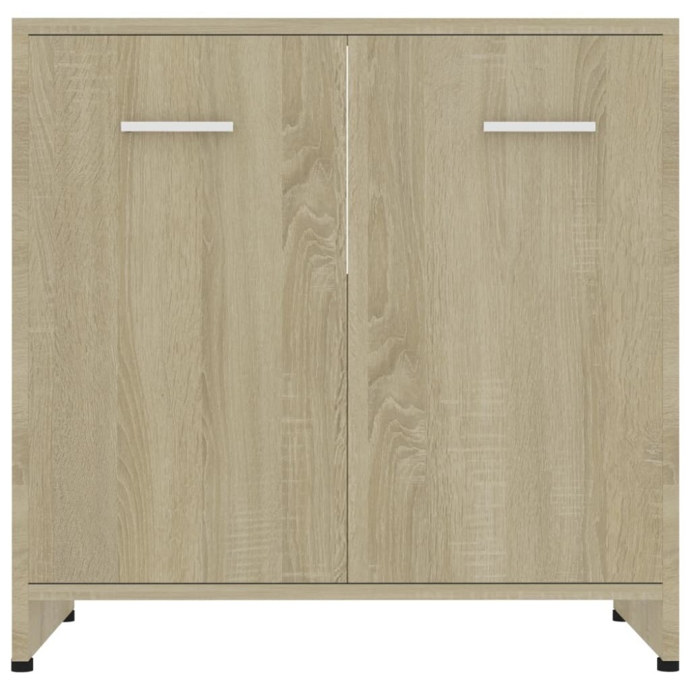 Bathroom Cabinet Sonoma Oak 23.6"x13"x22.8" Chipboard - Image 2