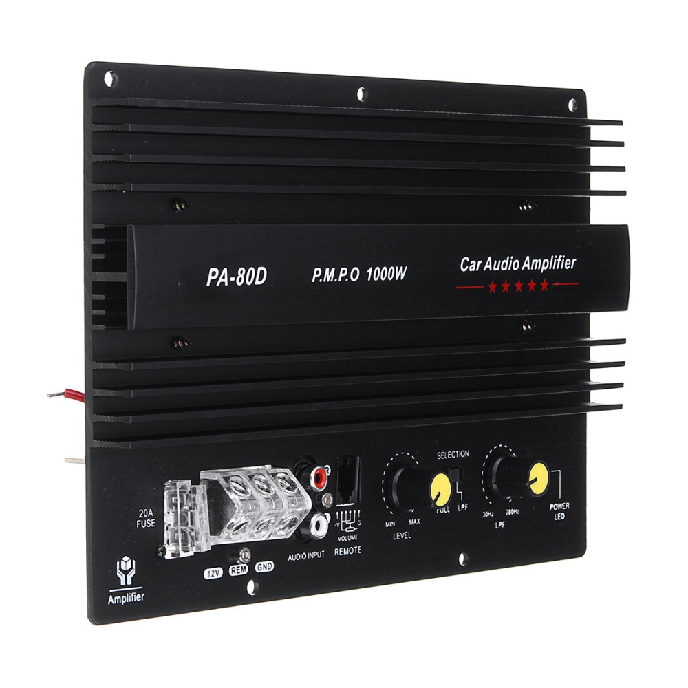 PA-80D Amplifier 12V 1000W Car Audio High Power Mono Amplifier Amp Board Powerful Subwoofer Bass Amp - Image 2