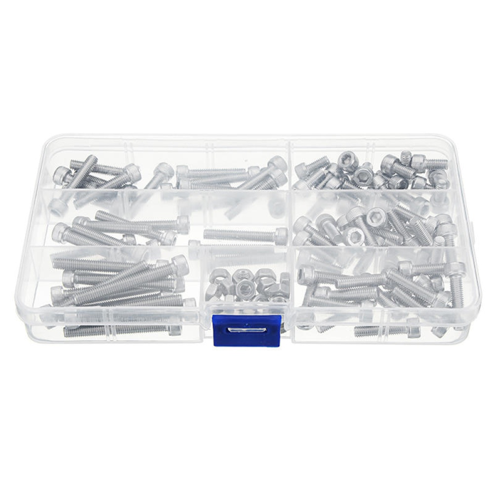 Suleve M5SH3 110Pcs M5 Stainless Steel 10-40mm Hex Socket Cap Screw Allen Bolt Assortment Kit - Image 2