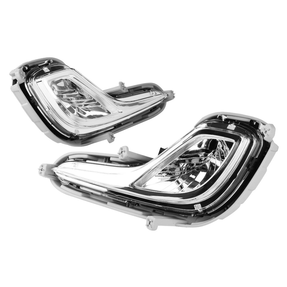 A Pair 12V Left Right Front Clear Bumper Car Fog Lights Lamps for Hyundai Accent 2012-2014 - Image 2