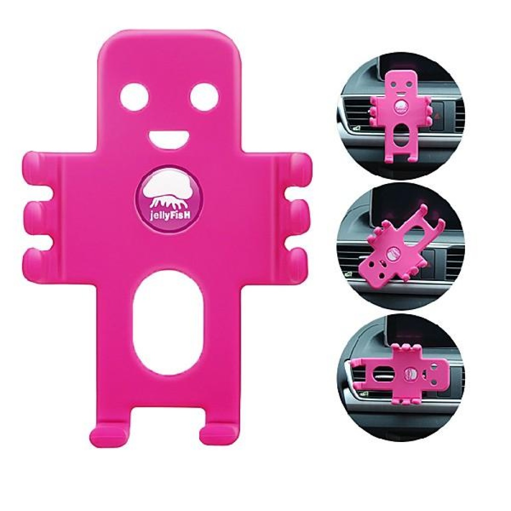 Middle Size Car Multifunctional Mobile Scaffold Air Outlet 360 Degree Rotation Phone Holder - Red