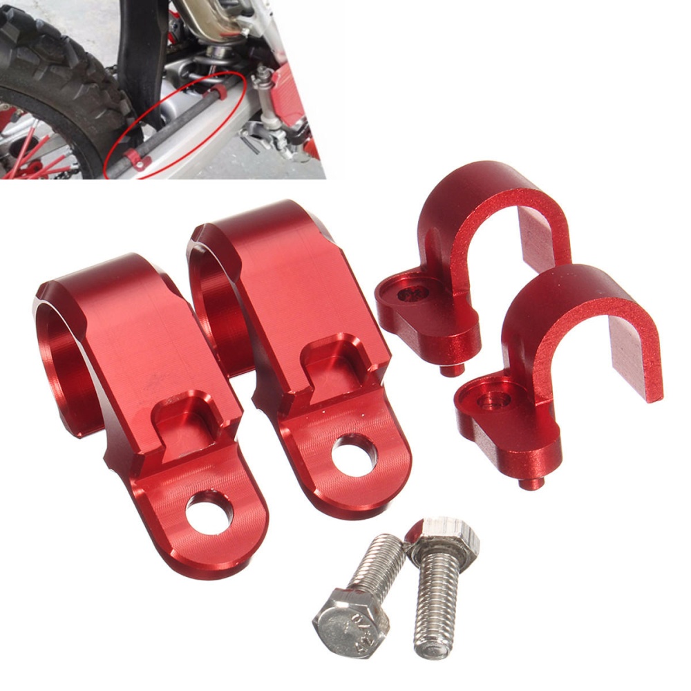 4pcs CNC Front & Rear Brake Line Hose Clamps Motorcycle Holder For Honda CRF250L CRF250M 12-15 - Image 2