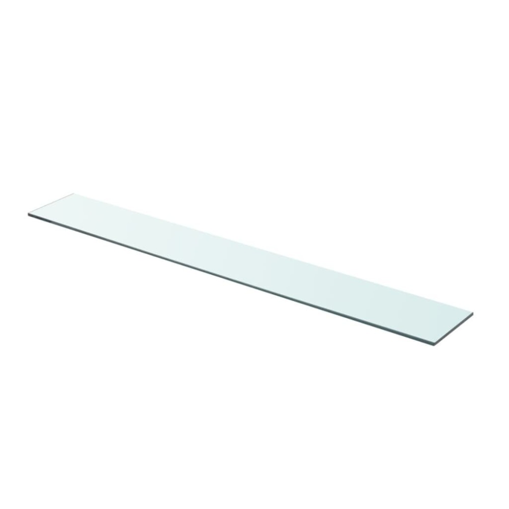 Shelves 2 pcs Panel Glass Clear 35.4"x4.7" - Image 2