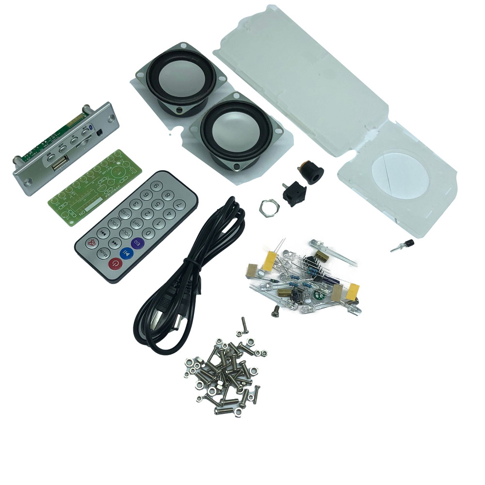 DIY Music Spectrum Kit de haut-parleurs bluetooth Spectre de commande vocale 3W Petit amplificateur de puissance Audio Pieces de production electronique