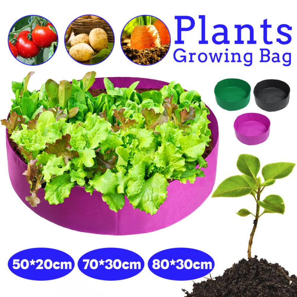 Growing Bag Organic Compost Box Eco-Friendly Compost Storage Round Planting Container for Home Garden Vegetable Strawberry Potato Planting Grow Bag - - Image 2