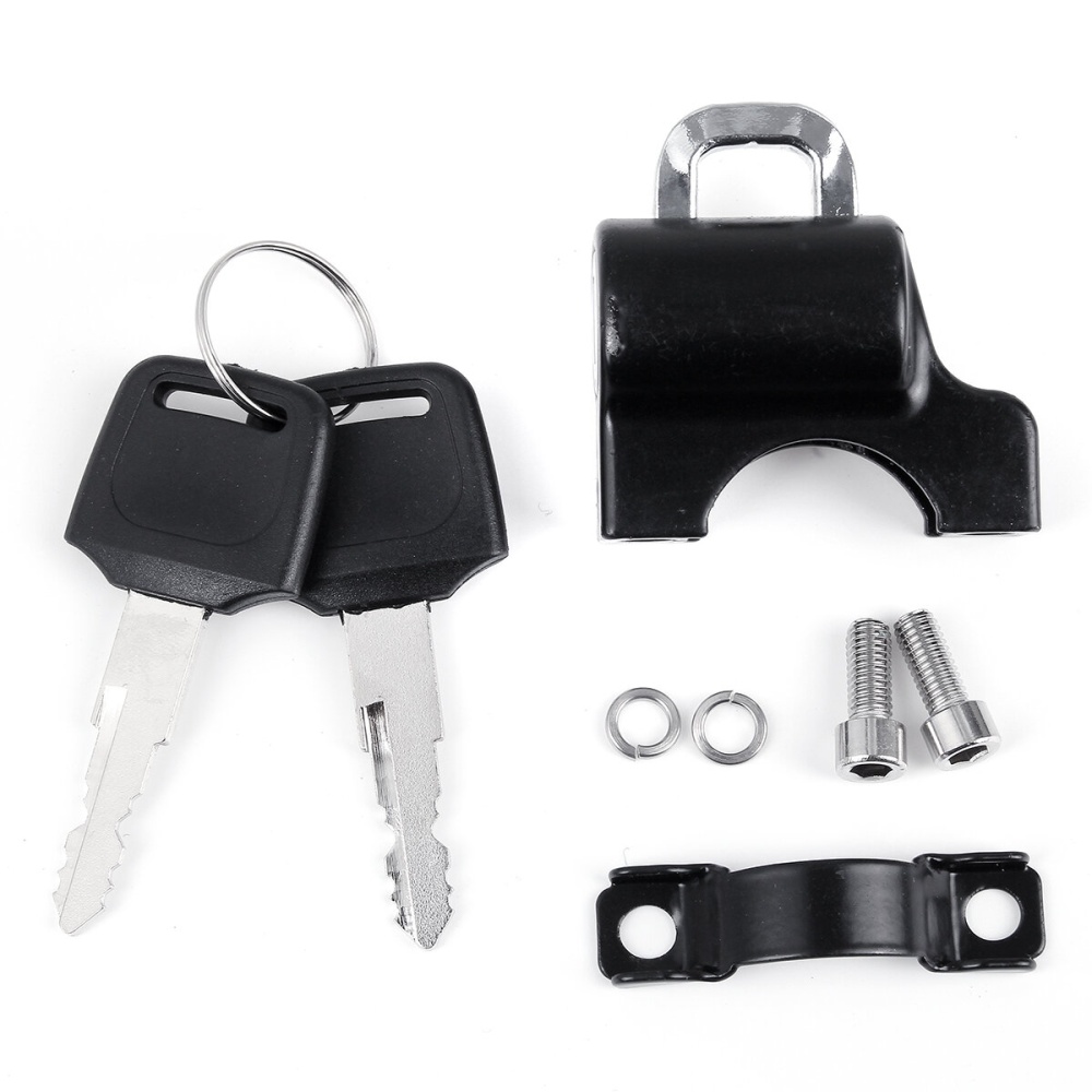 Motorcycle Universal Helmet Lock For 22mm Engine Crankcase Crash Bar Motorbike - Image 2