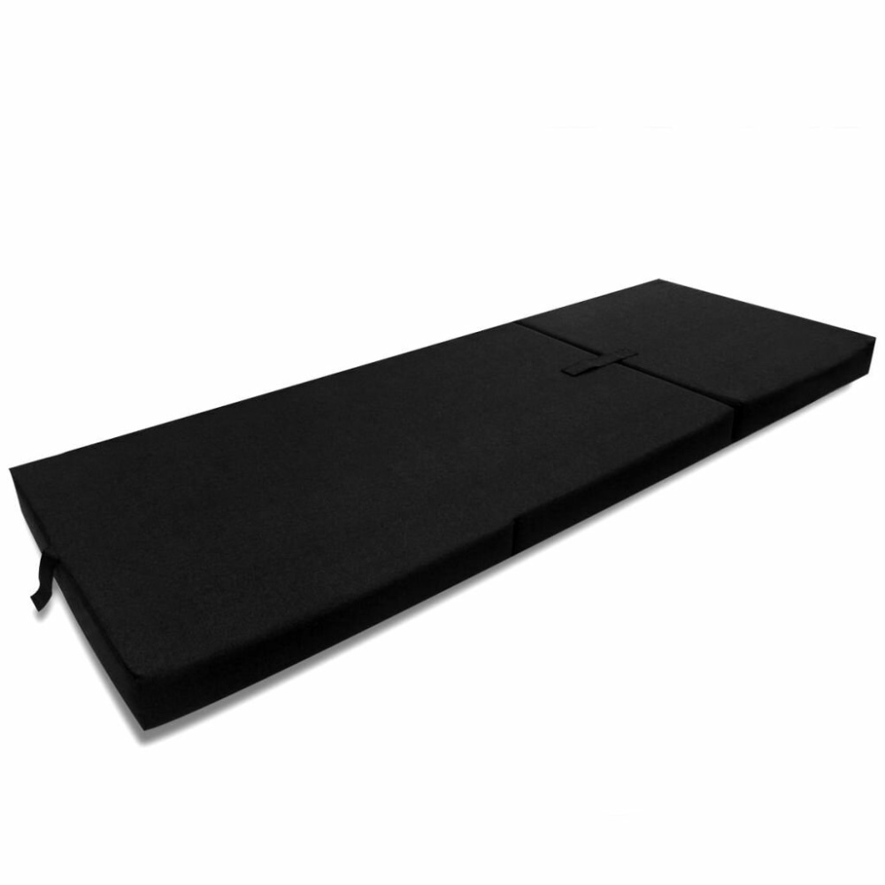 Foam mattress foldable black 190x70x9 cm - Image 2