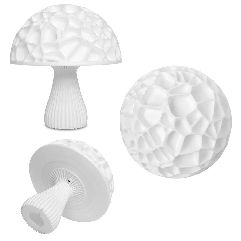 20cm 3D Mushroom Night Light Touch Control 2 Colors USB Rechargeable Table Lamp for Home Decoration - Image 2