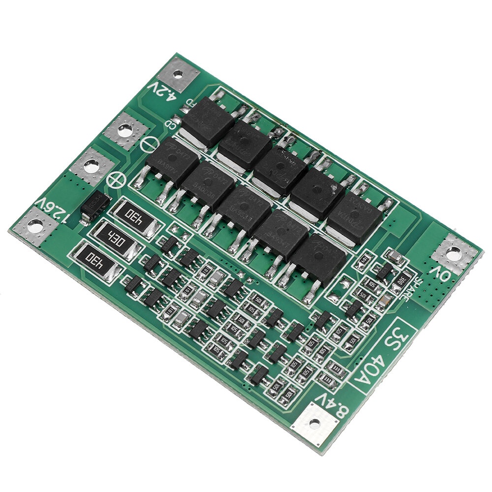 5PCS BMS 3S 40A 18650 Lithium Battery Charger Protection Board 11.1V 12.6V PCB for Drill Motor with Balance - Image 2