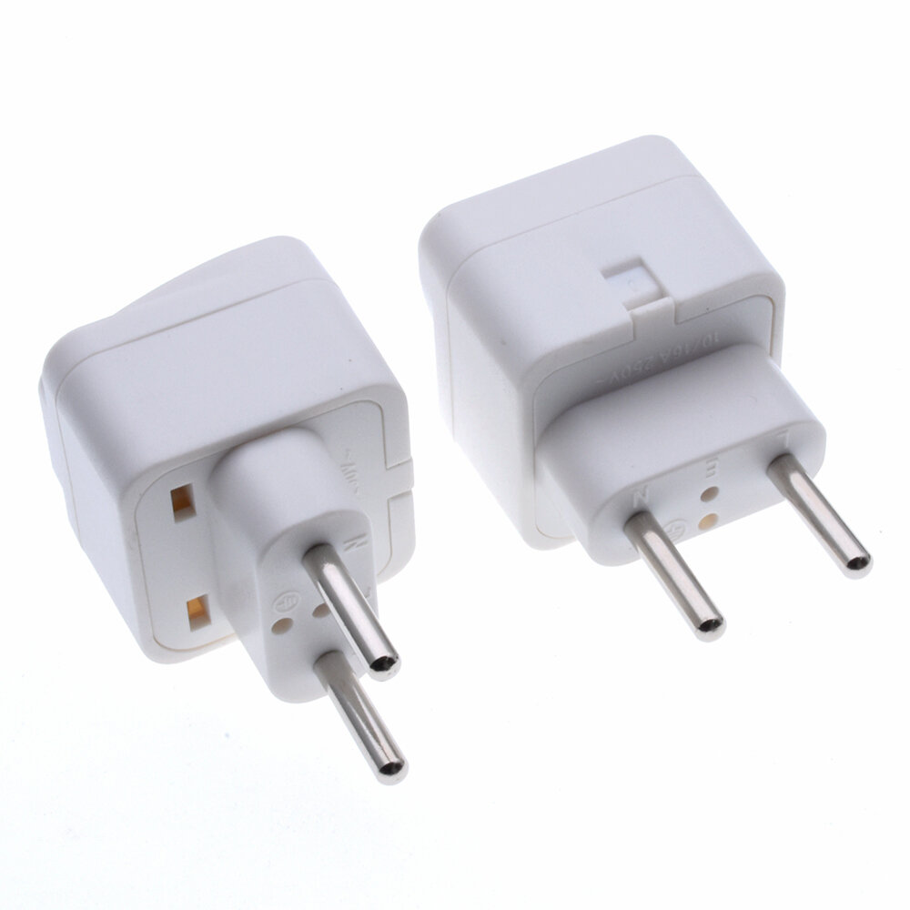 10A 250V Europe 2 Pins Electrical AC Power Adapter Plug Chinese Universal EU AU 2 Pin Travel Adaptor Plug Socket Converter - White - Image 2
