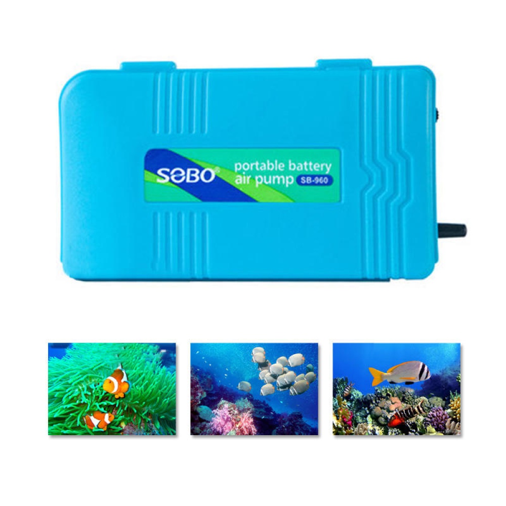 Waterproof Portable Oxygen Air Pump for Fish Tank Aquarium Accessories with Soft Tube Air Stone - Image 2