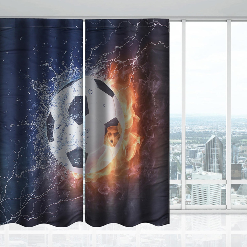 2 Panel 3D Pringting Blackout Window Curtains Screens Thermal Drapes For Study Room Bedroom - .A - Image 2