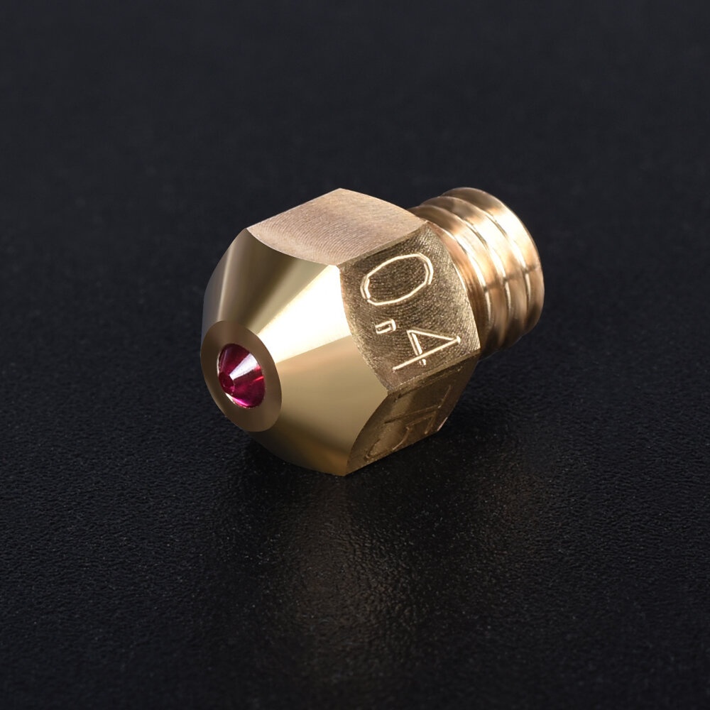 BIGTREETECH® RubyNozzle 0.4/0.6/0.8MM 1.75MM M6 High Temperature for PETG/ABS/PEI/PEEK/NYLON Filament vs V6 nozzle j-head hotend - 0.6mm