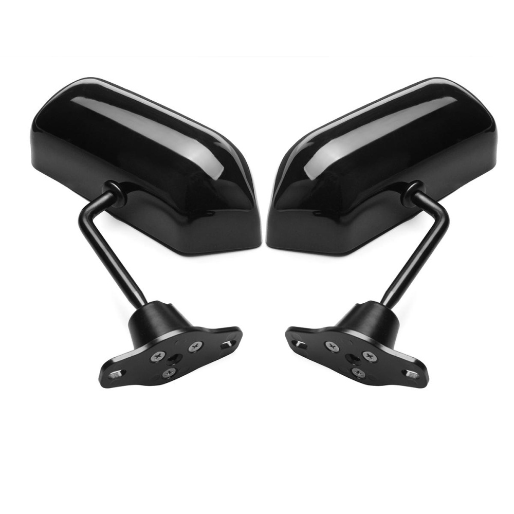 Universal Side Car Mirror Wing Mirror Convex Glass Black (LH+RH) UK-2 - Image 2