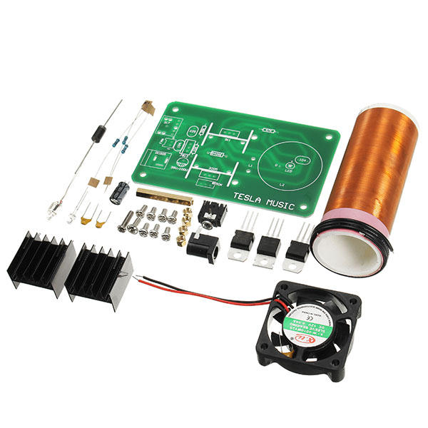 DIY Mini Music Tesla's Coil Kit Field Loudspeaker JX03 DIY Project Parts - Image 2