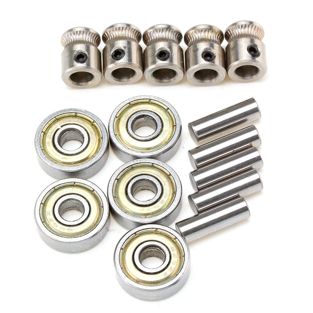 5Pcs Multi Materials2.0 Extruder Gears + 625ZZ Bearings with Shafts Kit for Prusa i3 MK2.5/MK3 3D Printer Part - Image 2