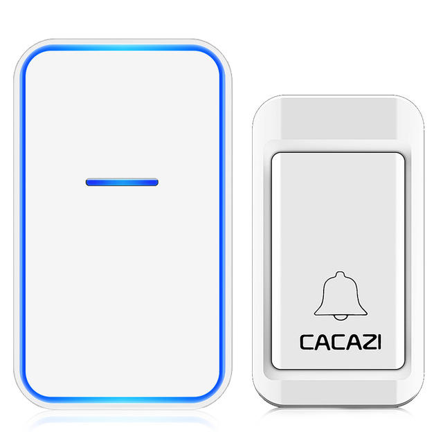 CACAZI FA68 No Battery Required Home Wireless Doorbell 1 Button 1 Receiver Waterproof Self-Powered Ring Bell - Image 2