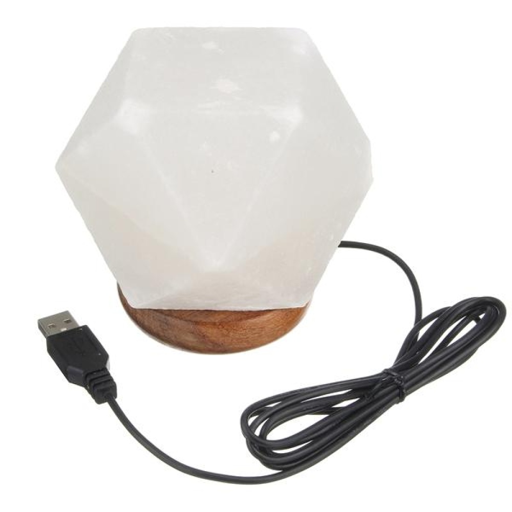 Natural Crystal Rock USB Salt Lamp Colorful LED Night Light Decor - Image 2