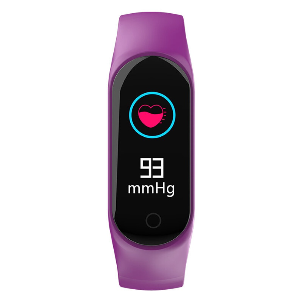 M4S Heart Rate Blood Pressure O2 Monitor Multi-sport Modes Call Rejection USB Charging Smart Watch - Purple - Image 2