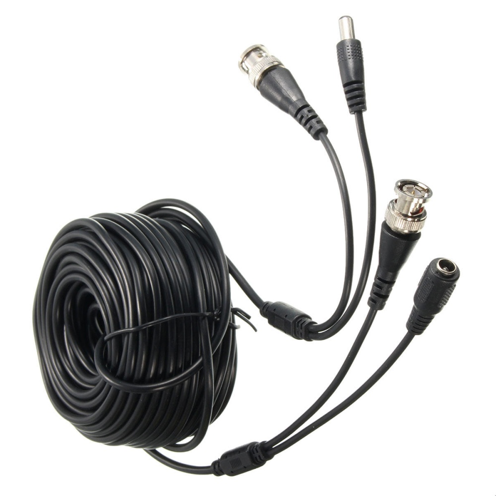 65Ft 20M Security Camera Cable Video Power Extension Wire CCTV DVR BNC RCA Cord - Image 2