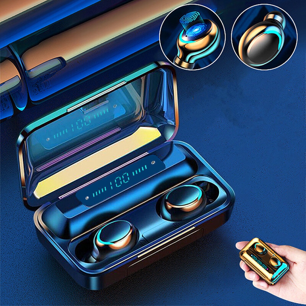 Bakeey F9 Wireless bluetooth 5.0 Earbuds LED Display Headphones Headset Noise Cancelling Earphones - Black