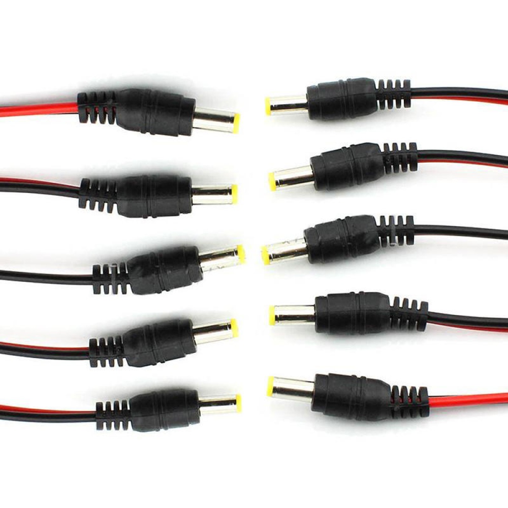 50Pcs 12V Male DC Power Socket Jack Plug Wire Connector Cable CCTV DC 5.5 x 2.1mm - Image 2