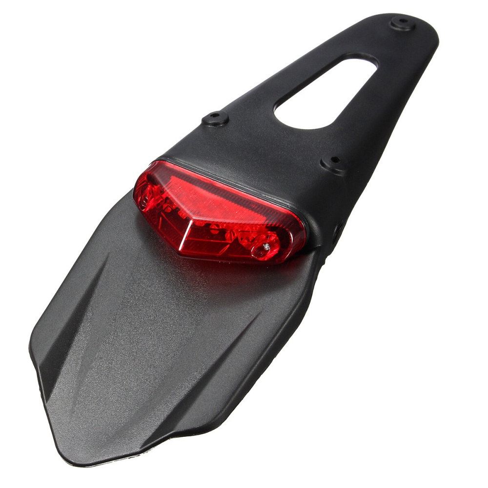 Motorcycle Fenders 12 LED Lamp Stop Break Rear Tail Red Light Universal - Clear - Image 2