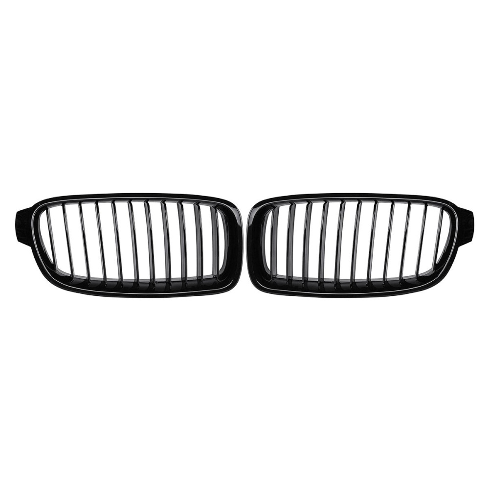 Pair Gloss Black Front Kidney Grille For BMW F30 F31 F35 320i 328i 330i