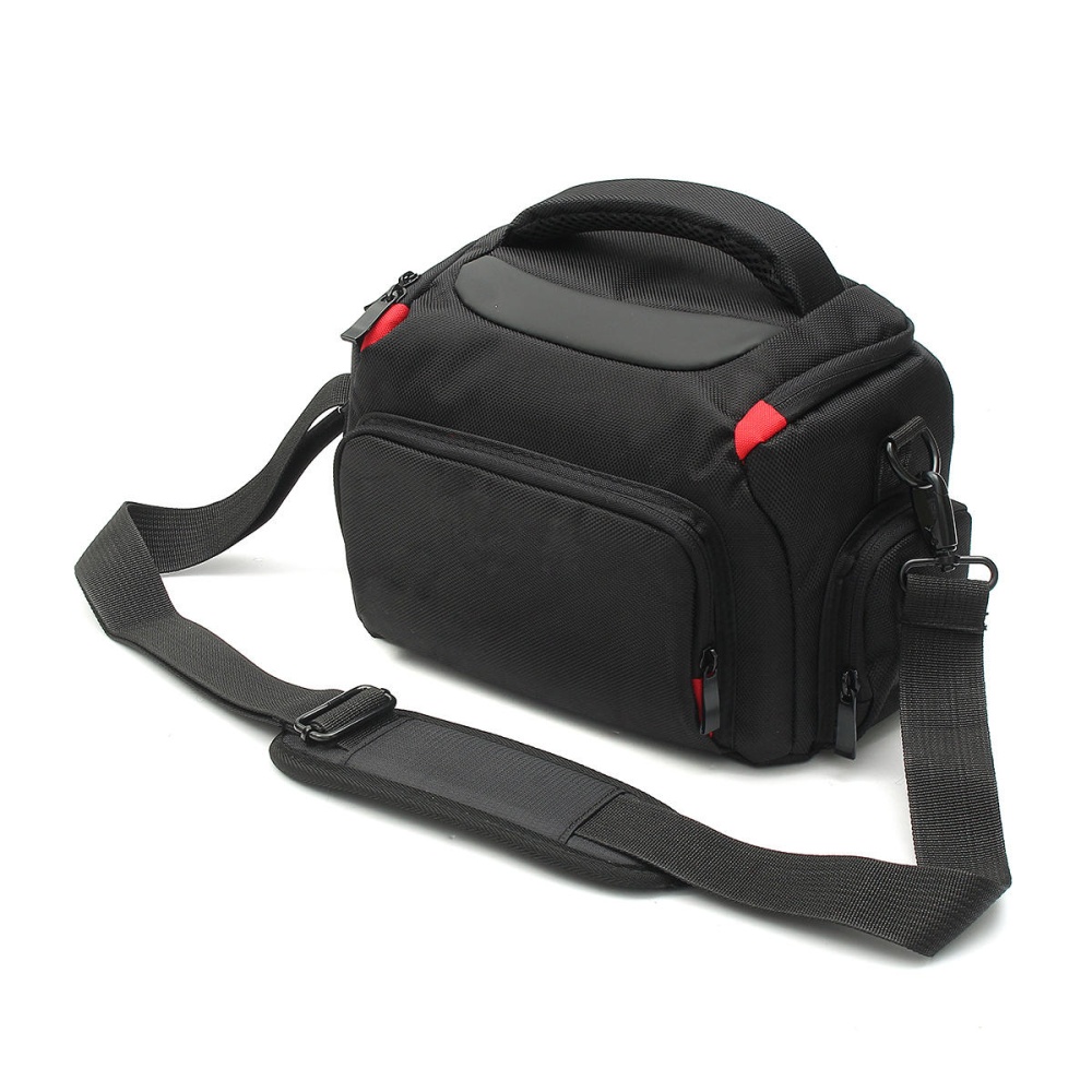 Camera Storage Travel Carry Bag with Rain Cover Strap for DSLR SLR Camera Camera Lens Flash - M - Image 2