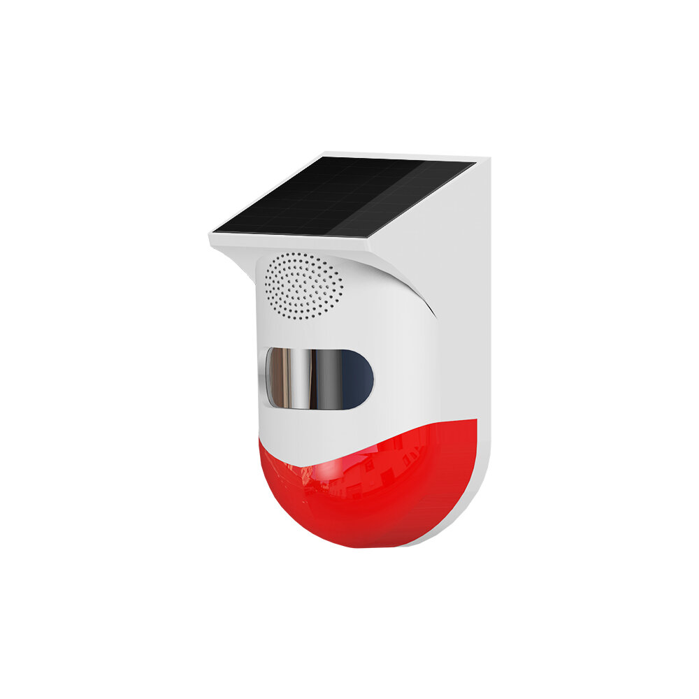 RF433 Wireless Light Flash Strobe Outdoor Solar Waterproof Siren PIR Motion Sensor For Home Garden Yard Outdoor Remote Control Home Security Alarm Sy - Image 2