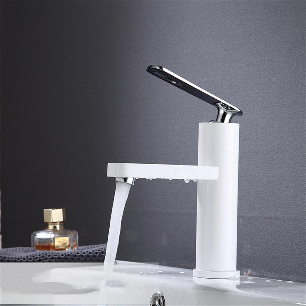 BOiROO Home Kitchen Bathroom Basin Sink Water Faucet Single Handle Hot Cold Water Mix Faucets Wash Tap - Black - Image 2