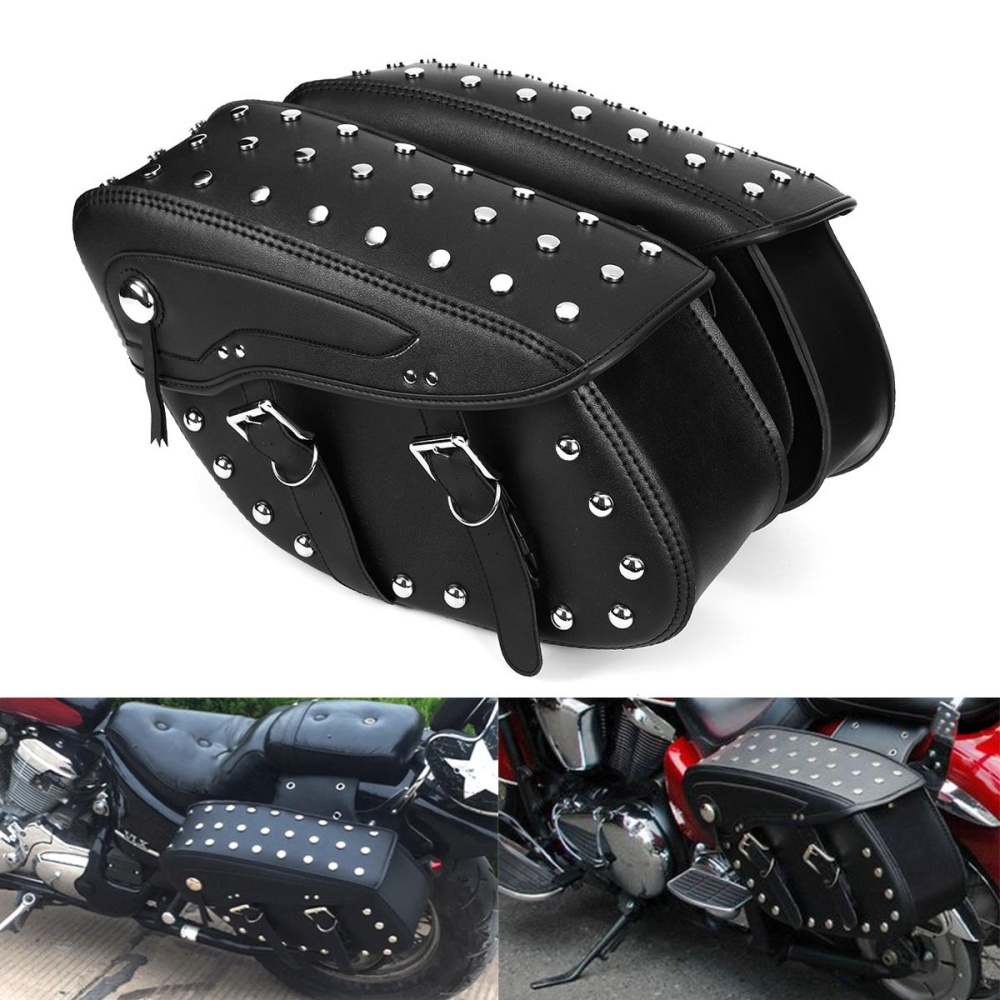 Motorcycle PU Leather Saddlebags Side Bag For Harley Sportster 1200XL 883 - Image 2