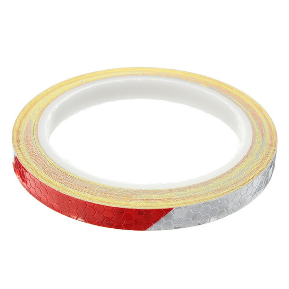 8M Warning Safety Night Reflective Strips Tape Sticker Waterproof For Motorcycle Car Bicycle Mountain Bicycle - Red White - Image 2