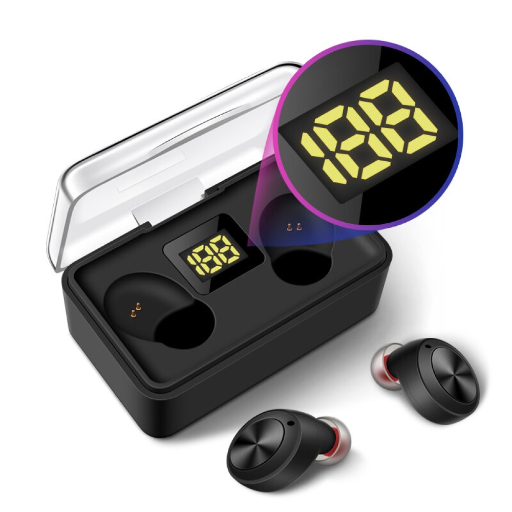 Bakeey D025 Digital Display Touch Control bluetooth 5.0 In-ear Earphone True Wireless Stereo Hearphones - Black