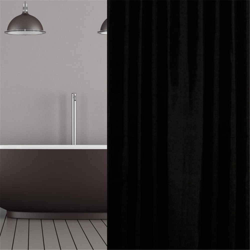 Waterproof Black Shower Window Curtain Bathroom Drape Hotel Home Decor Fashion - 180*180cm - Image 2