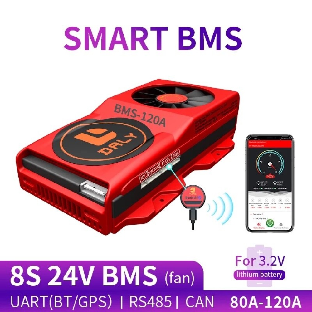 DALY BMS 8S 24V 80A 100A 120A 18650 BMS Bluetooth 485 to USB Device NTC UART Software Togther Lion LiFepo4 Battery with Fan - USB to RS485 Cable