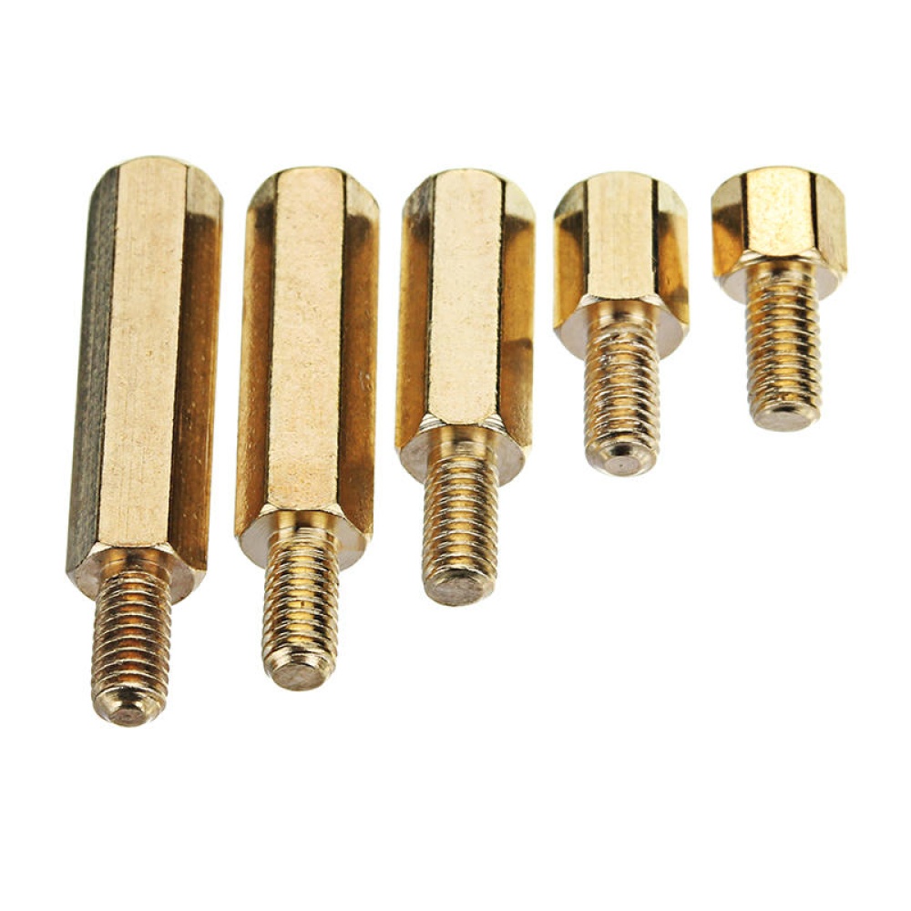 Suleve M3BH4 100Pcs M3 Male-Female Brass Hex Standoffs Support Spacer Pillar Screw for PCB Board - 6mm - Image 2