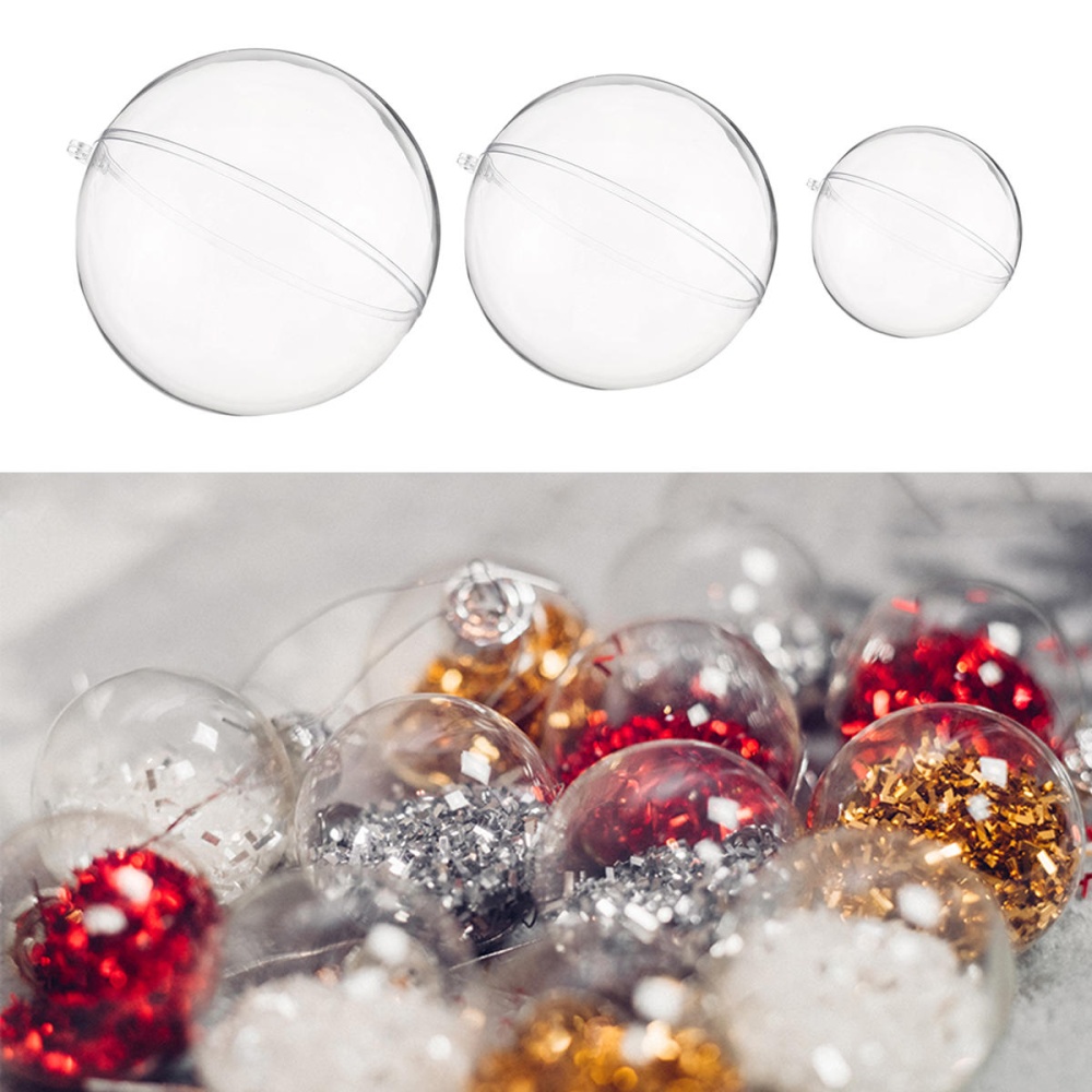 10Pcs 50/70/100/120mm  Magic Ball Clear Transparent Tree Balls Bauble  Ornament Home Decorations Gift - 70mm - Image 2