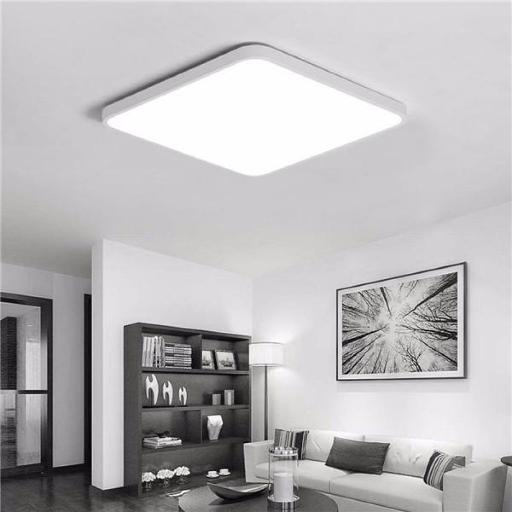 30W Modern Dimming LED Ceiling Light Surface Mount Lamp with Remote Control for Bedroom Bar - Black - Image 2