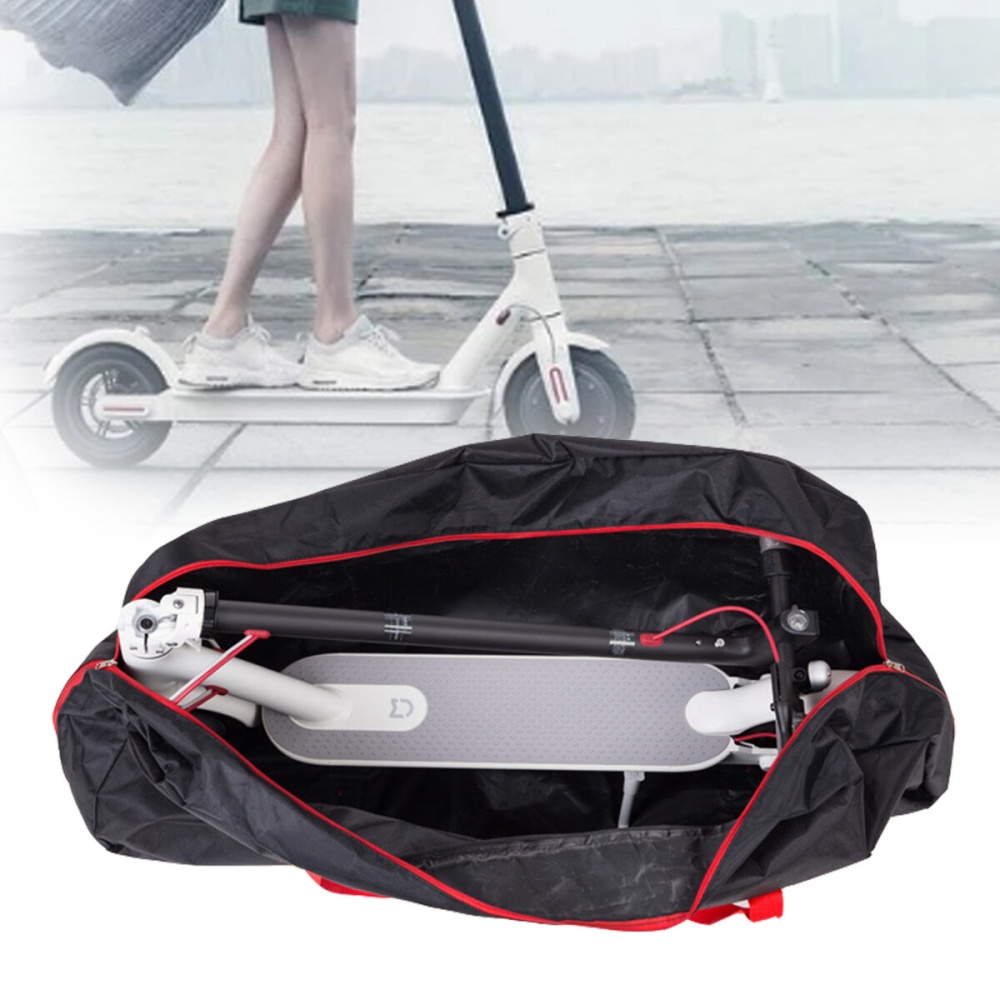 Electric Oxford Scooter Handbag Storage Bag Skateboard Bag For Xiaomi M365 Tools - Black + Red - Image 2