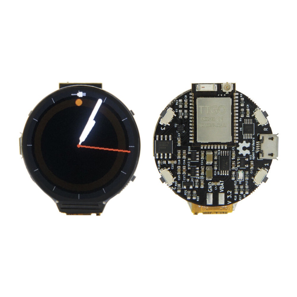 LILYGOe Pauls_3d_things Open-Smartwatch T-micro32 ESP32 Module circulaire Bluetooth WiFi LCD
