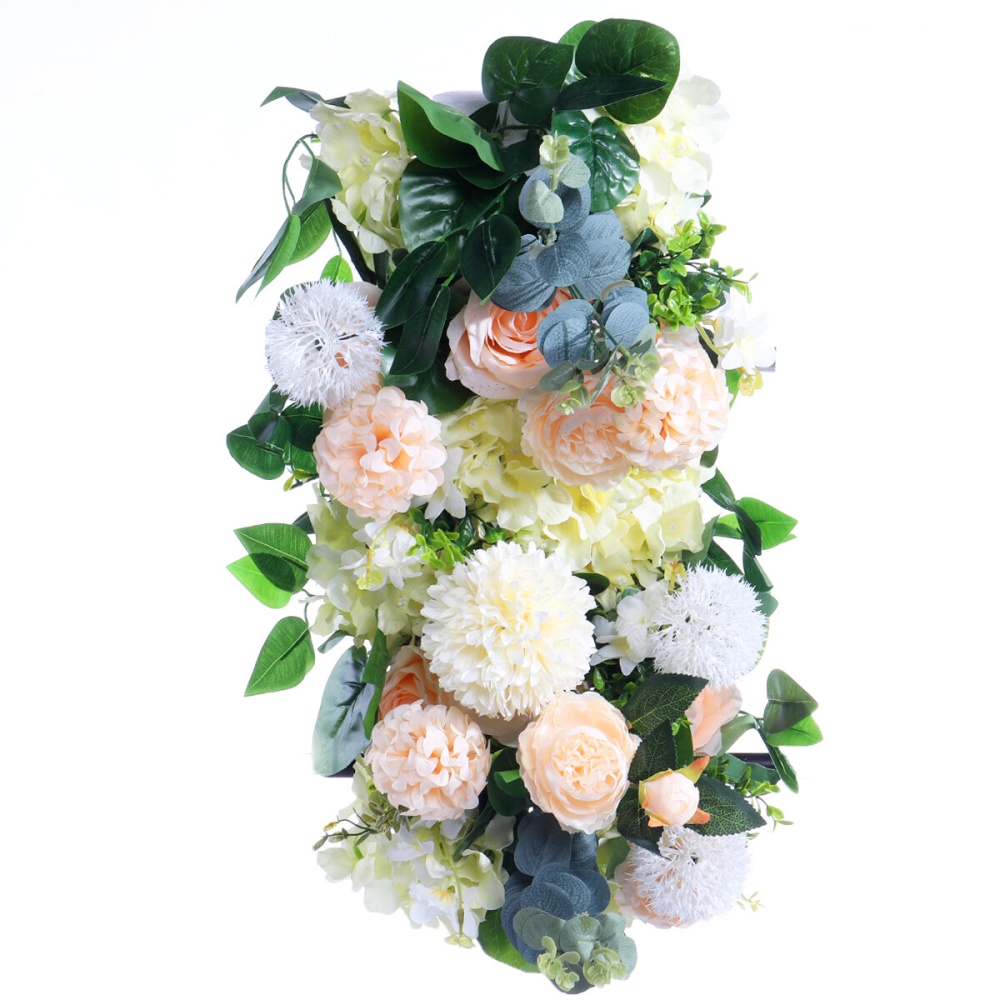 50x30cm 3D Artificial Flower Panels Backdrop Wedding Party DIY Wall Decoration - Blue - Image 2