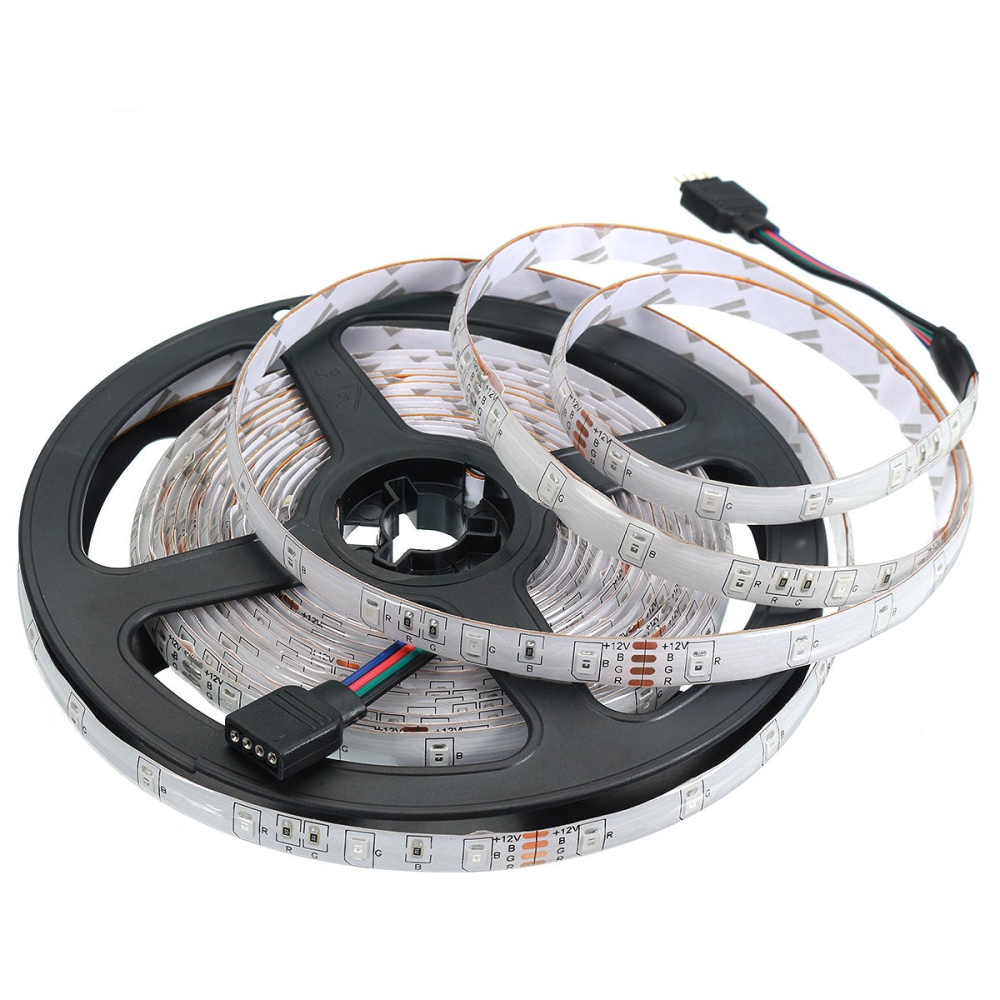 2*5M IP65 SMD2835 Flexible RGB LED Strip Light Smart WIFI Controller Alexa APP Control Kit DC12V - US Plug - Image 2