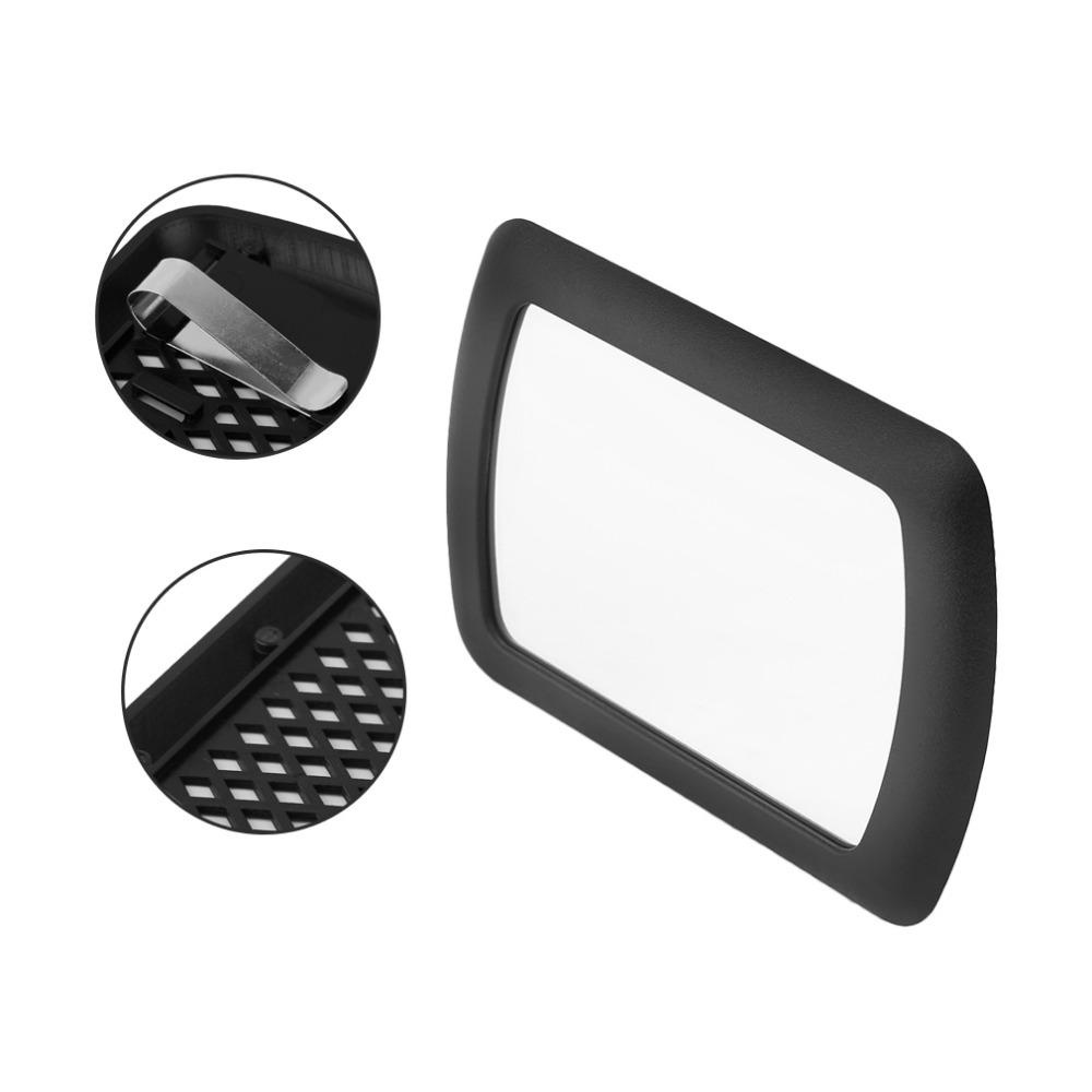 SHUNWEI Car Sun Visor Makeup Mirrors Interior Sun-shading Cosmetic Mirror ABS Black - Image 2